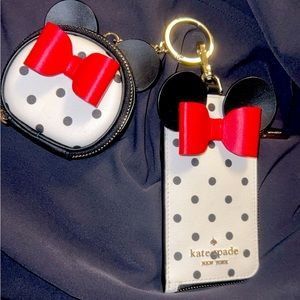 Kate Spade Minnie Mouse collection coin purse and card holder